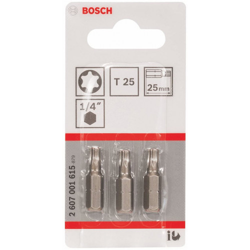 BOSCH Embout de vissage qualité extra-dure T25, 25 mm 2607001615