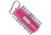 BOSCH Assortiment d'embouts de vissage avec mousqueton (fuchsia), 21 pieces 2607002821