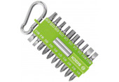 BOSCH Assortiment d'embouts de vissage avec mousqueton (vert clair), 21 pieces 2607002823