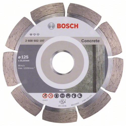 BOSCH Disque a tronçonner diamanté Standard for Concrete 125x22,23mm 2608602197