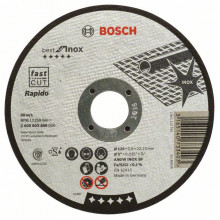 BOSCH Disque a tronçonner a moyeu plat inox rapido A 60 W BF 125x0,8mm 2608603488