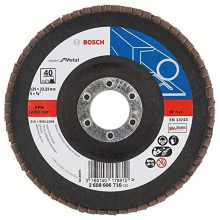 BOSCH Plateau a lamelles X551, Expert for Metal, 125x22,23mm, 60, wygięta 2608606717