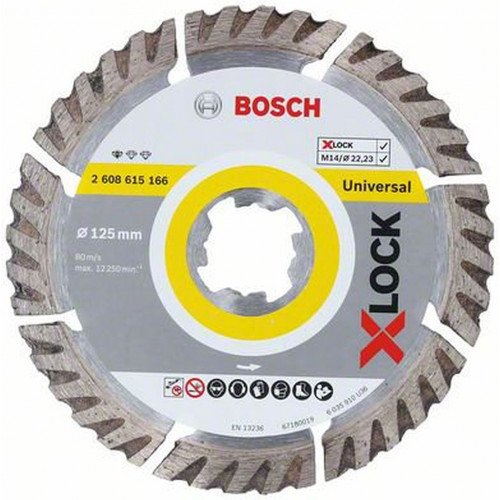 BOSCH X-LOCK Disque a tronçonner diamanté Standard for Universal 2608615166