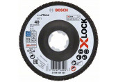 BOSCH Plateaux a lamelles X-LOCK, 125 mm, G 40, X571, Best for Metal 2608619201