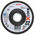 BOSCH Plateaux a lamelles X-LOCK, 125 mm, G 80, X571, Best for Metal 2608619203
