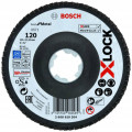 BOSCH Plateaux a lamelles X-LOCK, 125 mm, G 120, X571, Best for Metal 2608619204