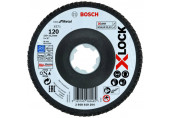 BOSCH Plateaux a lamelles X-LOCK, 125 mm, G 120, X571, Best for Metal 2608619204