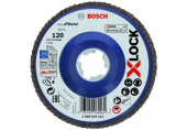 BOSCH Plateaux a lamelles X-LOCK, 125 mm, G 120, X571, Best for Metal 2608619212