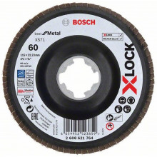 BOSCH Plateau a lamelles PRO X571, bombé, 115 mm, G40, X-Lock 2608621763