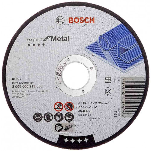 BOSCH Disque a tronçonner a moyeu plat Expert for Metal, 125x22,23x1,6 mm 2608600219