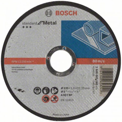 BOSCH Disque diamant Standard for Metal 125x1,6 mm 2608603165