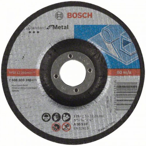 BOSCH Disque a tronçonner Standard for Metal 125 mm 2608603160