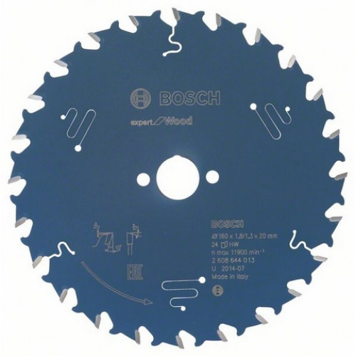 BOSCH Lame de scie circulaire Expert for Wood 160 x 20 x 1,8 mm, 24 2608644013