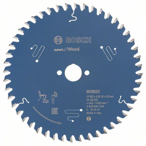 BOSCH Lame de scie circulaire Expert for Wood 165 x 20 x 2,6 mm, 48 2608644024