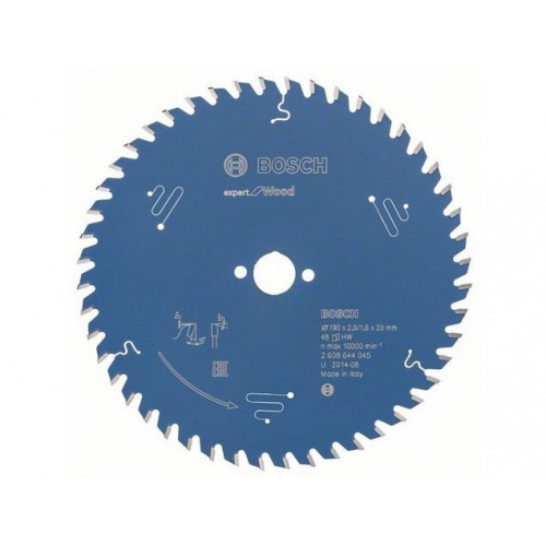BOSCH Lame de scie circulaire Expert for Wood 190 x 20 x 2,6 mm, 48 2608644045
