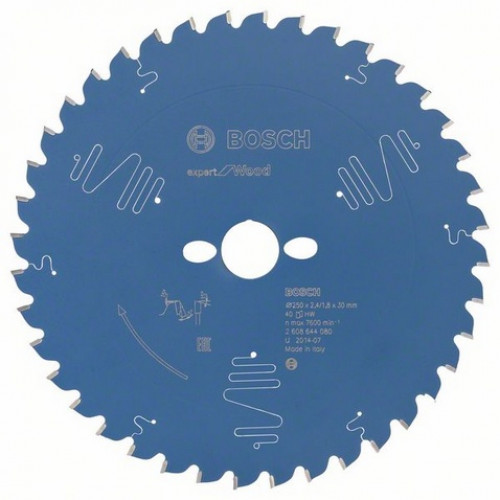BOSCH Lame de scie circulaire Expert for Wood 250 x 30 x 2,4 mm, 40 2608644080