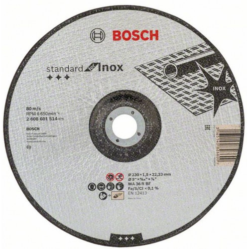 BOSCH Disque a tronçonner Standard for Inox 2608601514