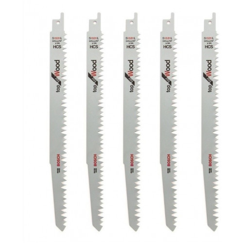 BOSCH Lame de scie sabre S 1531 L Top for Wood, 5 pcs. 2608650676