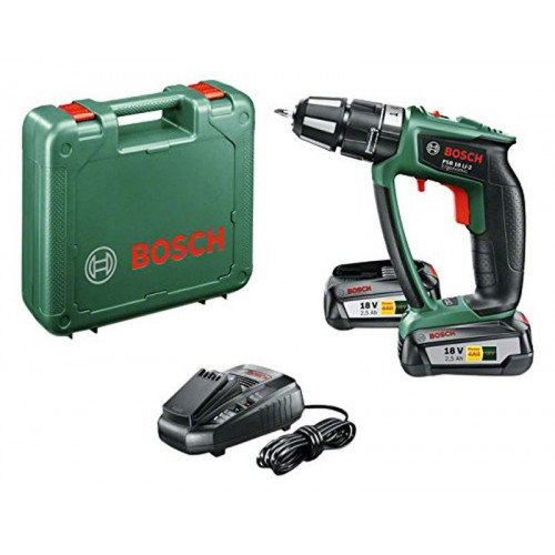 BOSCH PSB 18 LI-2 Ergonomic (2 x 2,5 Ah) Visseuse-perceuse a percussion sans fil 06039B030