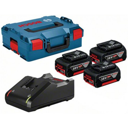 BOSCH Professional Kit de 3 batteries GBA 18V 5,0 Ah + chargeur GAL 18V-40 dans 0615990L3T