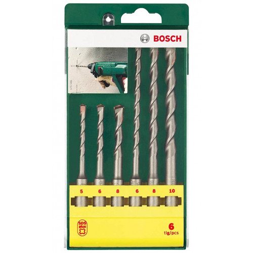 BOSCH Assortiment de 6 forets SDS plus pour perforateur SDS-plus 2607019447