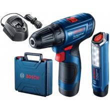 BOSCH GSR 120-LI PROFESSIONAL Perceuse-visseuse sans fil, 12 V, 2 × 2,0 Ah, 06019G8004