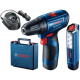BOSCH GSR 120-LI PROFESSIONAL Perceuse-visseuse sans fil, 12 V, 2 × 2,0 Ah, 06019G8004