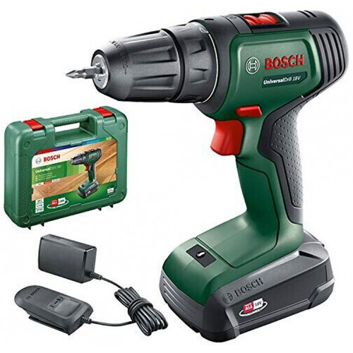 BOSCH UniversalDrill 18V Perceuse-visseuse 2 vitesses sans-fil, 1 batterie 06039D4001