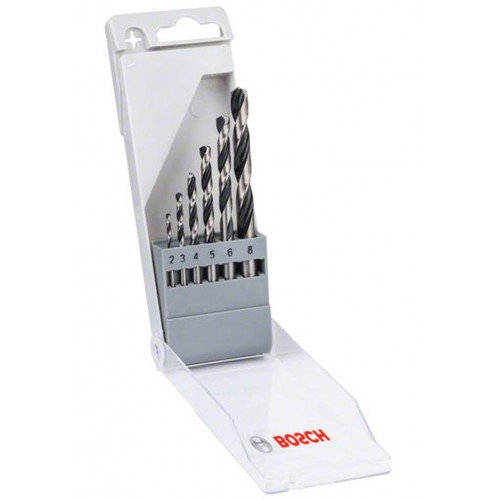 BOSCH Coffret de 6 forets hélicoidaux HSS PointTeQ, 2 - 8 mm 2608577346