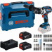 BOSCH GSB 18V-110 C PROFESSIONAL Kit d’outils, 2×5,0 Ah +GAL + coffret d’embouts 0615A50E0