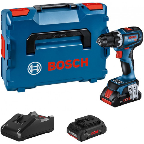 BOSCH GSR 18V-90 C PROFESSIONAL Perceuse-visseuse sans-fil, L-BOXX, 2× 4,0 Ah 06019K6005
