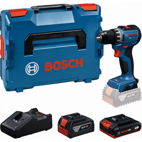 BOSCH GSR18V-52 PROFESSIONAL Perceuse-visseuse, 1 x 2,0Ah +1 x 4,0Ah, L-BOXX 06019S0024