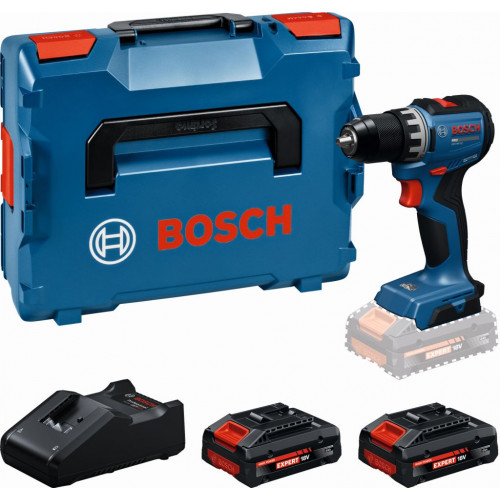 BOSCH GSR18V-52 PROFESSIONAL Perceuse-visseuse sans fil, 2× EXBA18V-40, L-BOXX 06019S002C