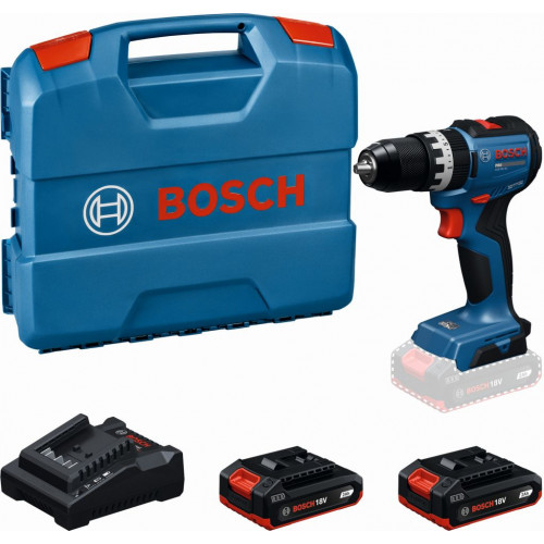 BOSCH GSB18V-52 PROFESSIONAL Perceuses-visseuses a perc, 2x 2,0Ah, L-Case 06019S0123