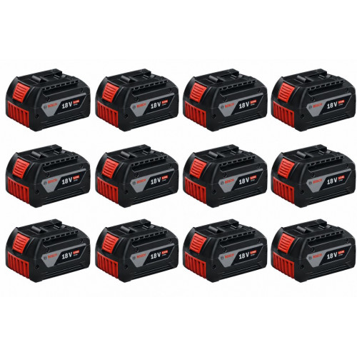 BOSCH GBA PROFESSIONAL 18 V Kit de 12 batteries 5,0 Ah 0602494003 BOSCH GBA PROFESSIONAL 18 V Kit de 12 batteries 5,0 Ah 0602494003