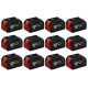 BOSCH GBA PROFESSIONAL 18 V Lot de 12 batteries 4,0 Ah 0602494004