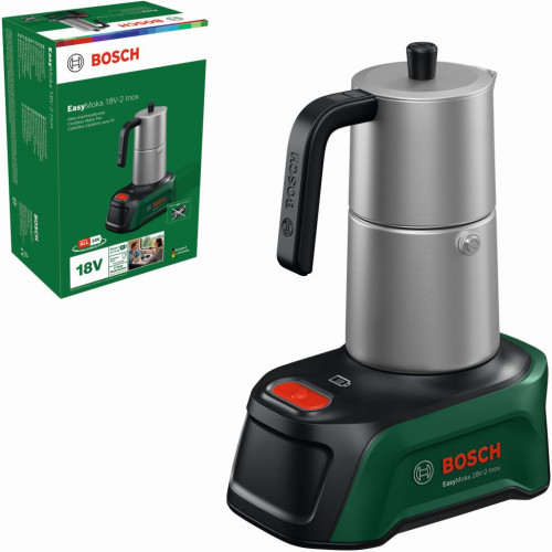 BOSCH EasyMoka 18V-2 Inox Pot a moka en acier inoxydable, sans batterie 06039E4100 BOSCH EasyMoka 18V-2 Inox Pot a moka en acier inoxydable, sans batterie 06039E4100