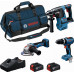 BOSCH Kit d’outils 18V PROFESSIONAL GSB+GBH+GWS+2× 5.0+GAL18V-40 0615A002M4