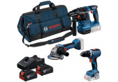 BOSCH Kit d’outils PROFESSIONAL GSB + GBH + GWS + 3× 5,0 Ah 0615A500AH