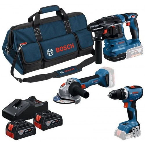 BOSCH Kit d’outils PROFESSIONAL GSB + GBH + GWS + 3× 5,0 Ah 0615A500AH