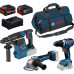 BOSCH PROFESSIONAL Kit d’outils GSR + GBH + GWS + 1× GBA 5,0Ah + 1× EXBA + GAL 0615A500AJ