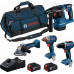 BOSCH PROFESSIONAL Kit d’outils GSR + GDX + GBH + GWS + 2× 5,0 Ah + GAL18V-40 0615A500BK