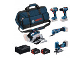 BOSCH Kit d’outils PROFESSIONAL GSR + GDX + GKS + GOP + GST + 2× 5,0 Ah 0615A500BV