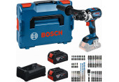 BOSCH GSR 18V-110 C PROFESSIONAL Kit d’outils, 2×5,0 Ah +GAL + coffret d’embouts 0615A500E