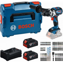 BOSCH GSR 18V-110 C PROFESSIONAL Kit d’outils, 2×5,0 Ah +GAL + coffret d’embouts 0615A500E