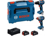 BOSCH Kit d’outils PROFESSIONAL GDX 18V-285 + GSR 18V-65 + 2× 5,0 Ah + L-BOXX 0615A500E9
