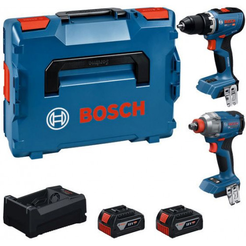 BOSCH Kit d’outils PROFESSIONAL GDX 18V-285 + GSR 18V-65 + 2× 5,0 Ah + L-BOXX 0615A500E9 BOSCH Kit d’outils PROFESSIONAL GDX 18V-285 + GSR 18V-65 + 2× 5,0 Ah + L-BOXX 0615A500E9
