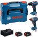 BOSCH Kit d’outils PROFESSIONAL GDX 18V-285 + GSR 18V-65 + 2× 5,0 Ah + L-BOXX 0615A500E9
