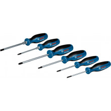 BOSCH Set de 6 tournevis Plat/PH/PZ/TX 1600A02CV3