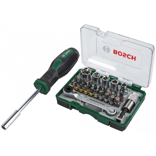 BOSCH Kit 27 pieces, assortiment d'embouts de vissage et tournevis manuel 2607017331